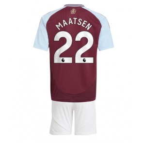 Aston Villa Ian Maatsen #22 Dětské Domácí dres komplet 2024-25 Krátký Rukáv (+ trenýrky)